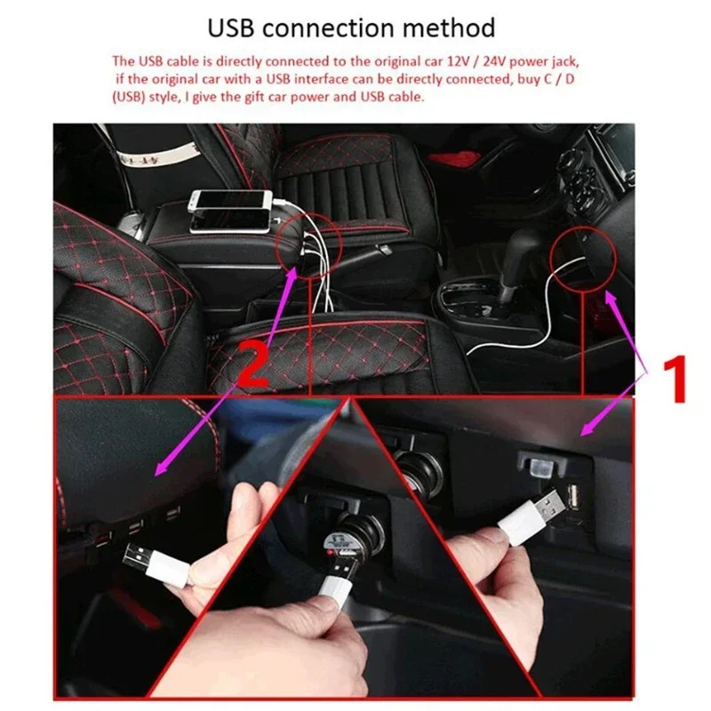 For Renault Duster Armrest box Central Store Content With Retractable Cup Hole Large Space Dual Layer USB Charging