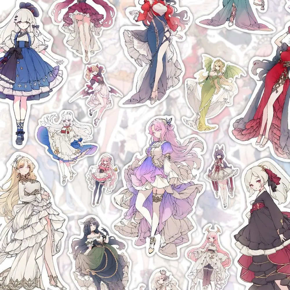 104 Uds dibujos animados chica dibujos animados estilo coreano Domi personajes Kawaii lindos pegatinas decorativas