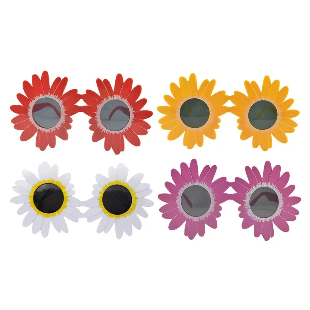 Kids Cute Round Flower Sunglasses for Girls Boys Party Favor Daisy Eyewear Outdoor Summer Protection Fun Photo Prop