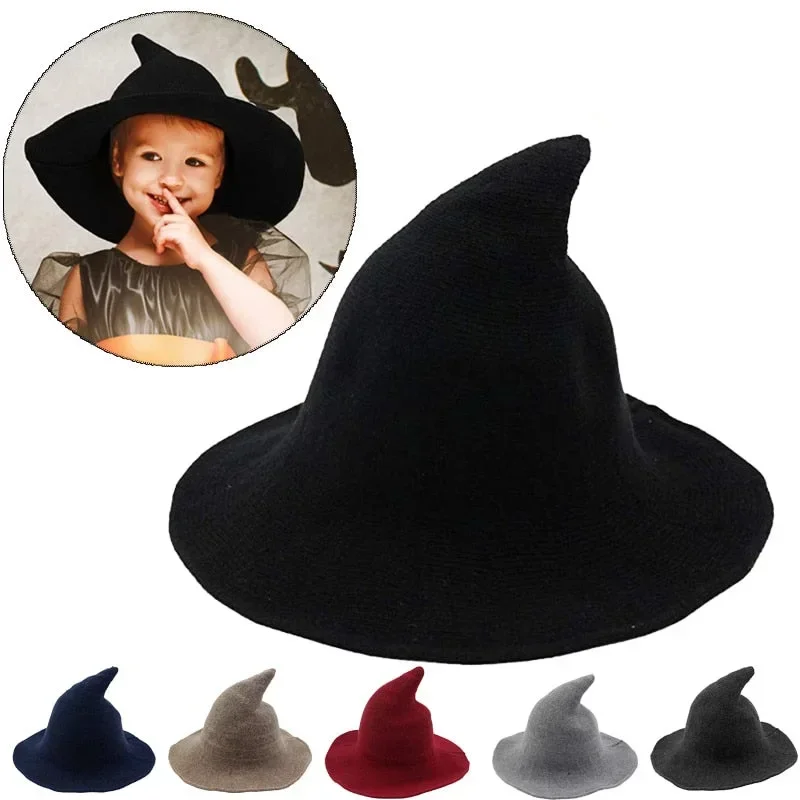 Geheimnis Hexen hut Halloween Hexen hut Kostüm Wolle Stricken Party Cosplay Maskerade Party Dekoration Zubehör