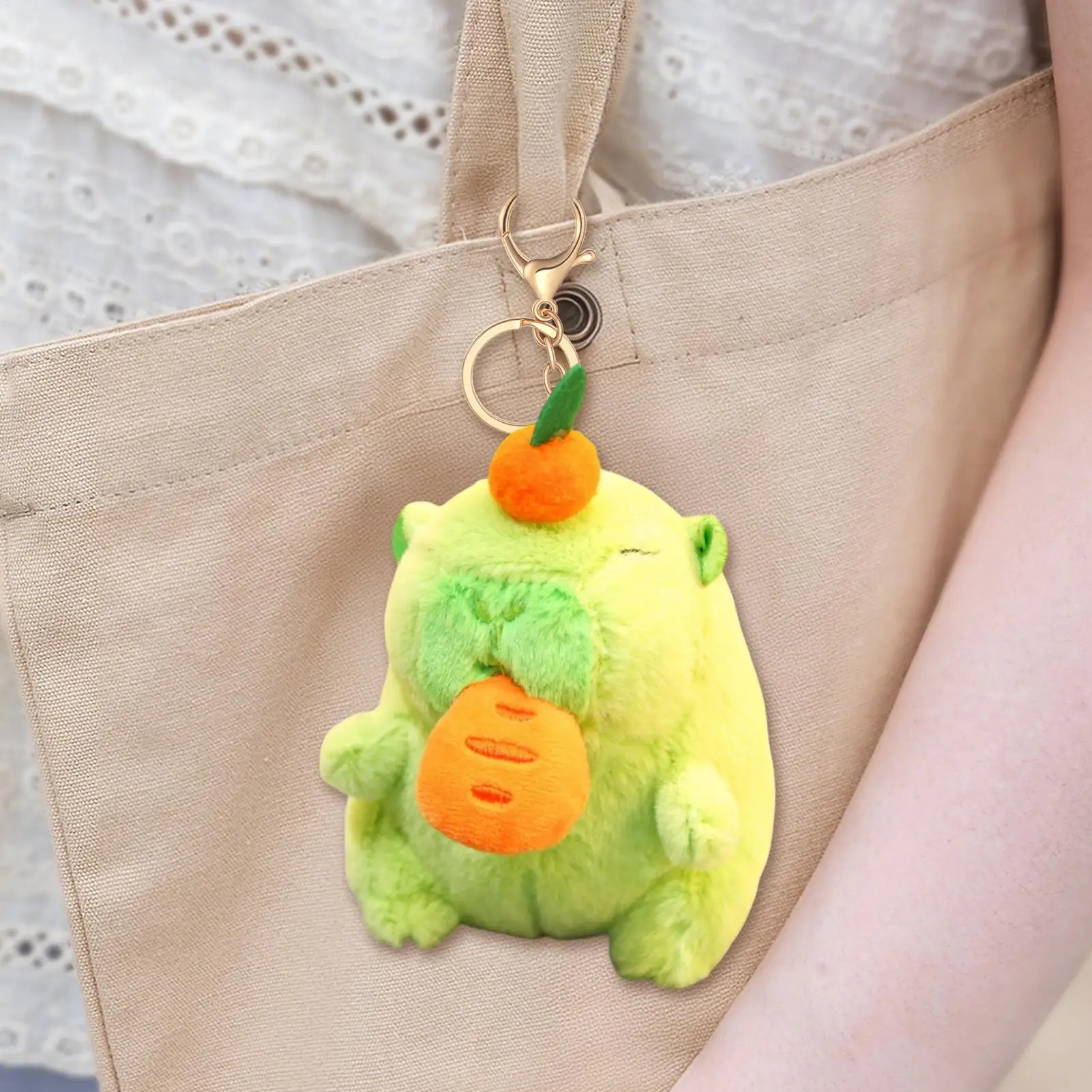 Capibara sleutelhanger schattige pluche capibara pop sleutelhanger knuffeldier sleutelhanger voor kinderen volwassenen feestartikelen voor rugzak portemonnee