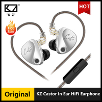 KZ Castor In Ear HiFi Earphone 2 Dynamic High-end Tunable balanced armature Earphones Monitor Headphone Cancelling Earbuds