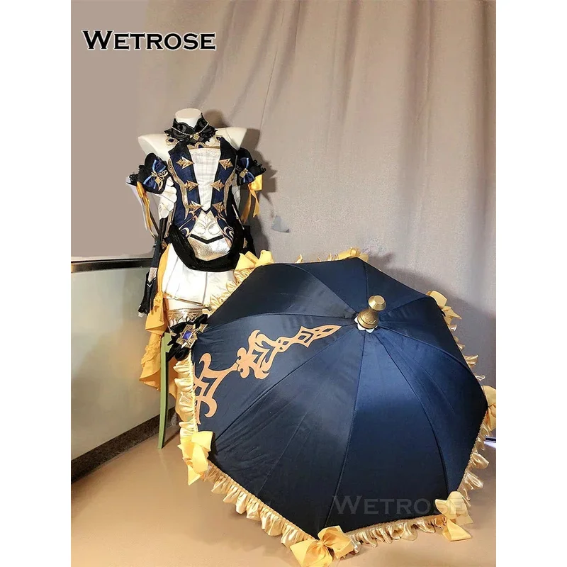 Sky06 【Wetrose】 In Stock Navia Umbrella Cosplay warfare Props Costume Accessory Staff Weapon Model Gear Genshin Impact Hall66lU&