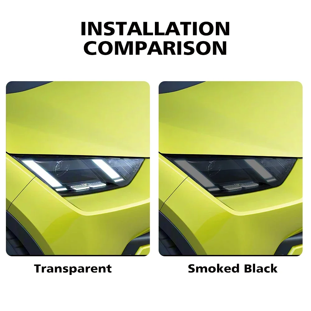TPU PPF Smoke Black Car Headlight Protective Film for BYD Seagull 2024-2025 Pre Cut Anti-Scratch Vinyl Wrap Kit High-Gloss Film