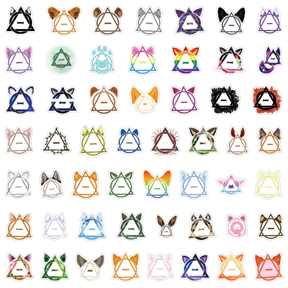 

50PCS Therian Social Group Theta-Delta Graffiti Logo Decorative Mobile Phone Case Guitar iPad Suitcase Waterproof Stickers