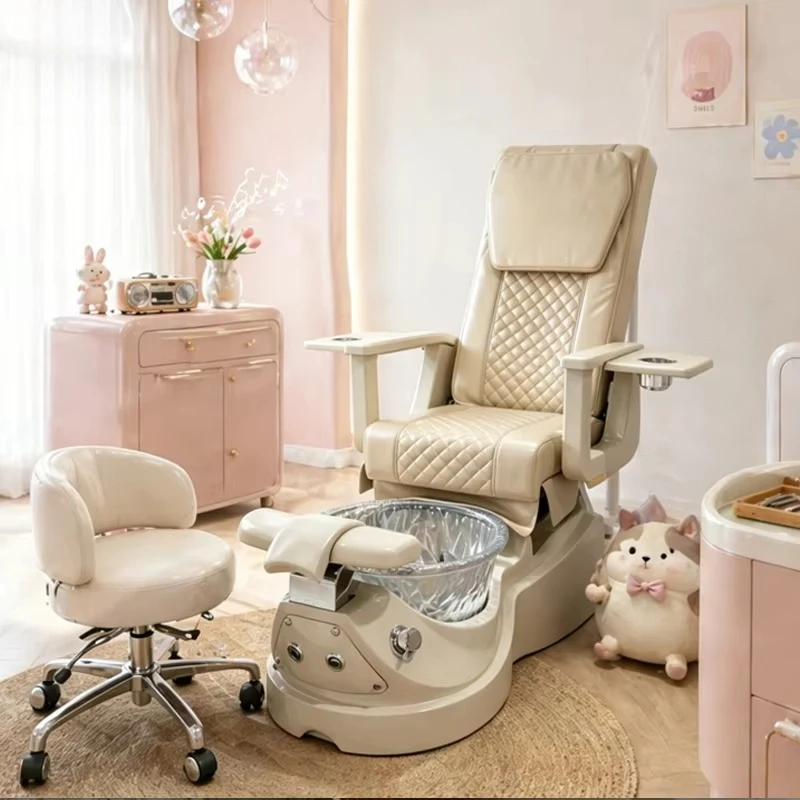 Massage Spa Pedicure Chair Electric Massage Magnetic Surf Pedicure Chair Inverted Back Full Massage for Nail Shop