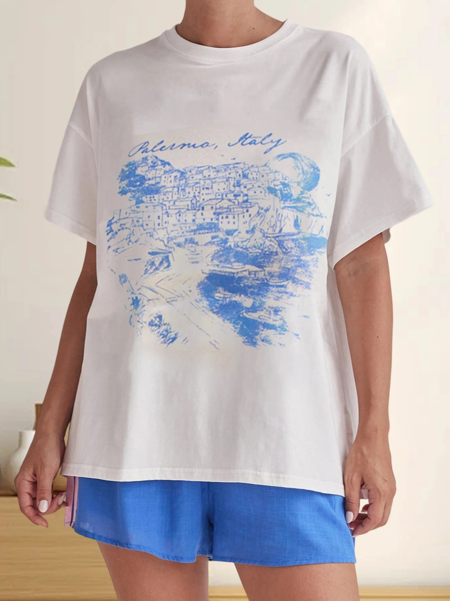 T-Shirt à manches courtes pour femmes, Vintage, rétro, imprimé Floral, décontracté, ample, graphique, pour Boho Chic, Streetwear, mode