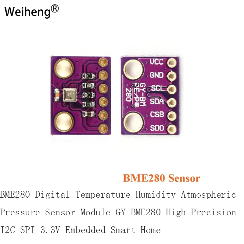 10PCS Digital Temperature Humidity Atmospheric Pressure Sensor Module GY-BME280 High Precision I2C SPI 3.3V Embedded Smart Home