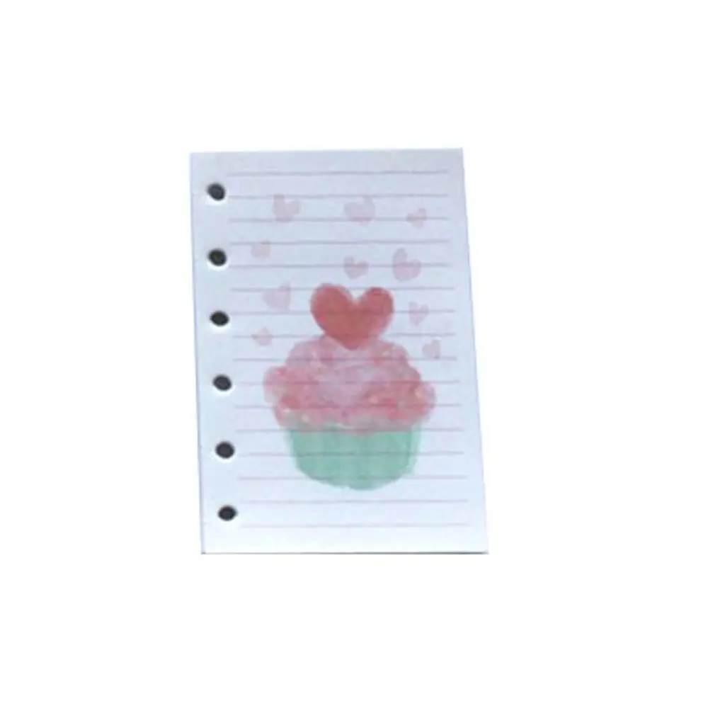 

40Sheet A5 A6 A7 Loose-Leaf Refill Paper Cake Flower Inner Refill Spiral Binder Paper To Do List Paper Stationery