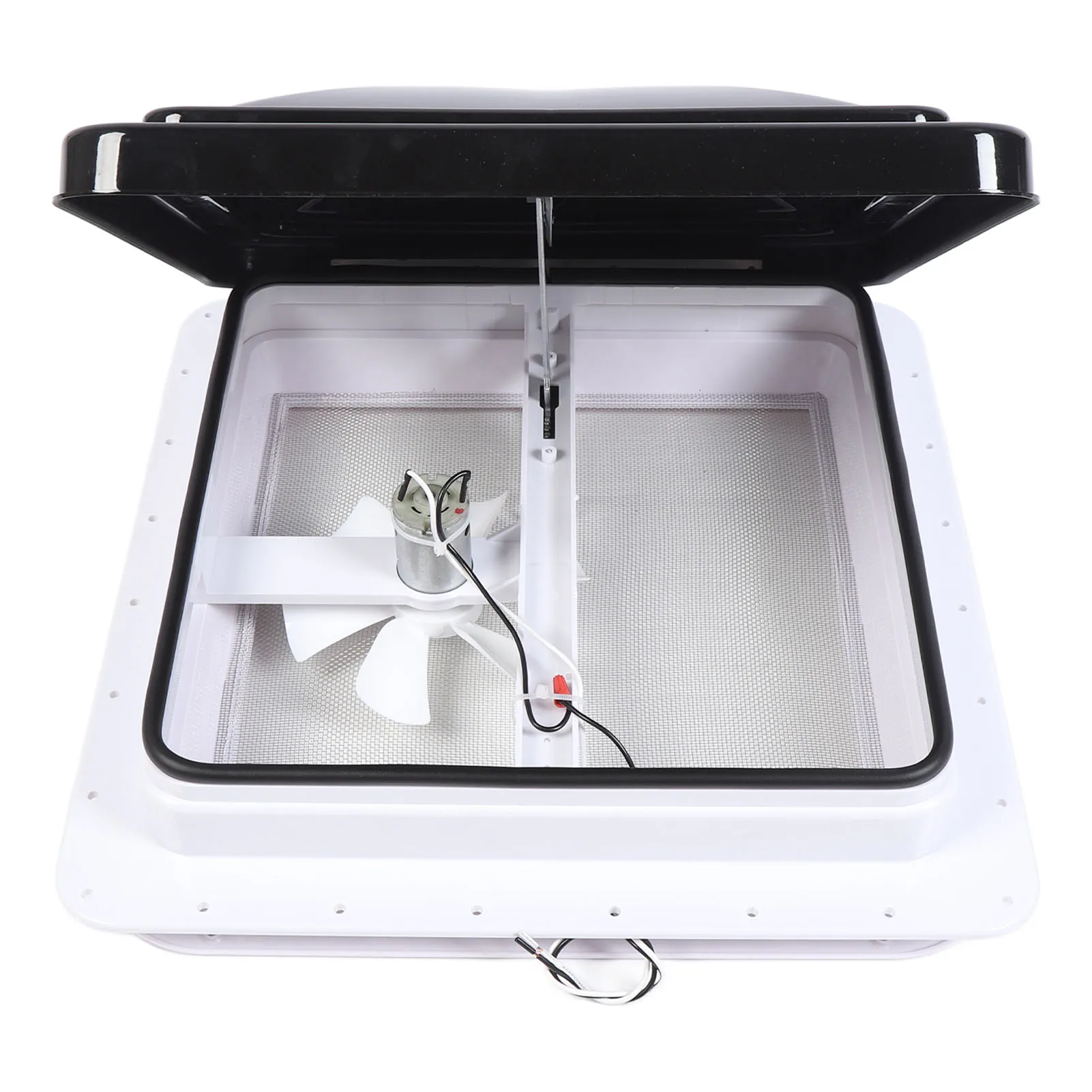 

Потолочный вентилятор для автодома, 14-дюймовый вентилятор для крыши на крыше с двигателем DC12V, солнцезащитный 6-дюймовый лезвие, черная крышка для прицепов, автодомов