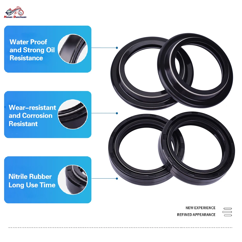 

41x54x11 Front Fork Oil Seal 41 54 Dust Cover Lip For Kawasaki VN900 CUSTOM 2007-2013 VN 900 Vulcan 900 2006-2015 CONCOURS 1000