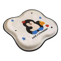 Cooling Car Seat Cushion Ice Silk Car Cooling Seat Cushion Breathable Strawberry Penguin Design Gel Pad Absorbs Pressure Points