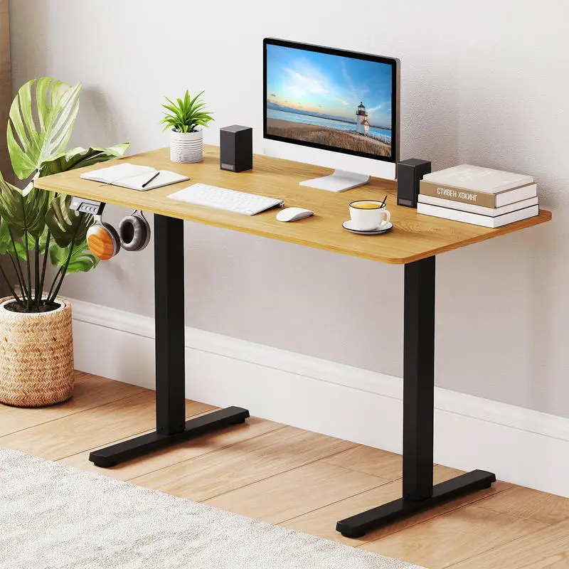 Electric Standing Desk Frame, Height Adjustable 27.5-45.5 Inch With Led Display, Dual Memory Preset, Anti-Collision, Quiet Motor For Home Office Gaming Setup, Black
