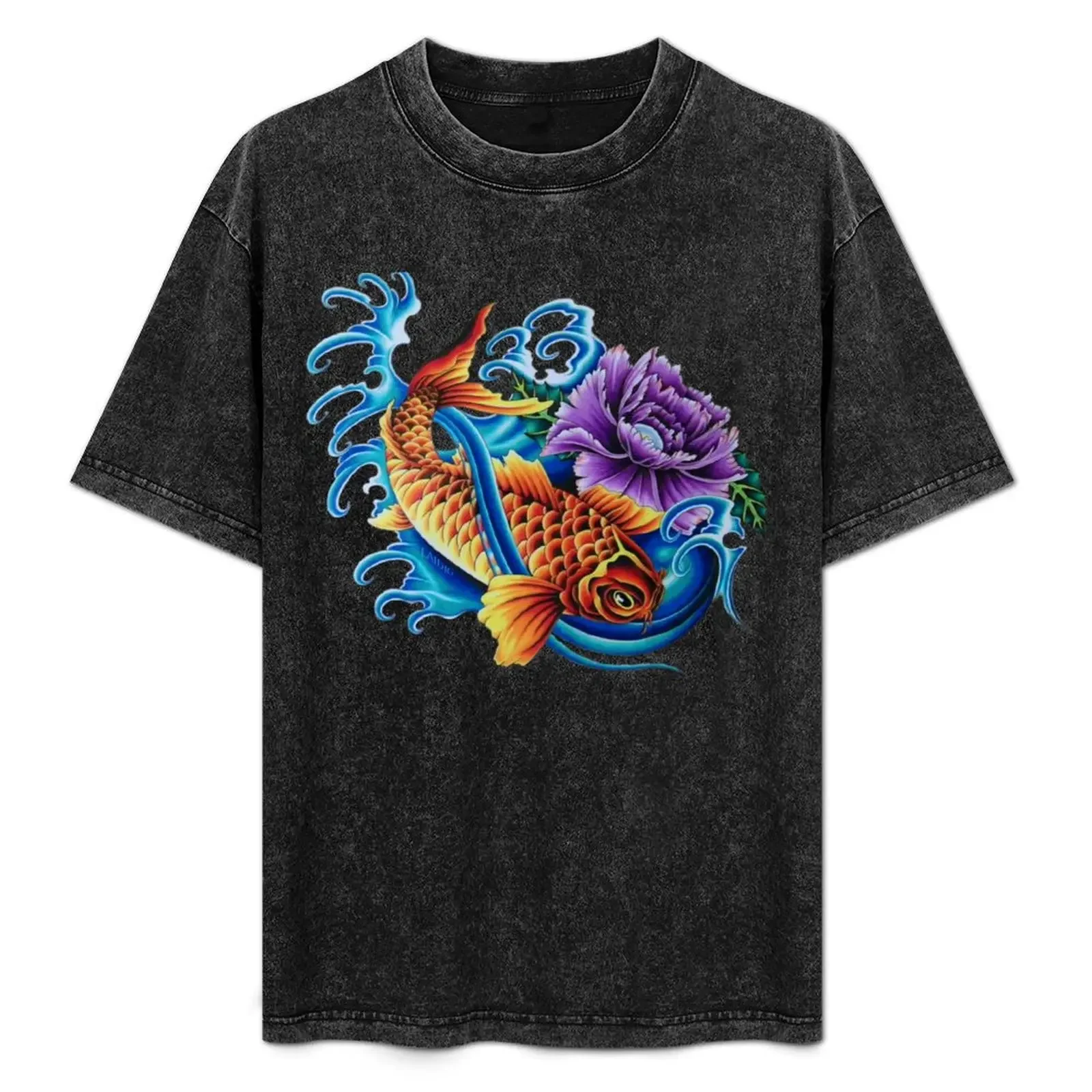 

Vivid Koi T-Shirt anime tshirt for a boy summer clothes oversize t-shirts man mens graphic t-shirts hip hop