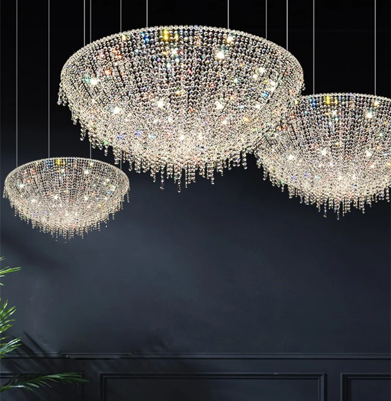 Modern Crystal Chandelier Light For Living Room Gold Hanging Lamp For Dining Room cloakroom Kitchen Island Chrome Hanging Light