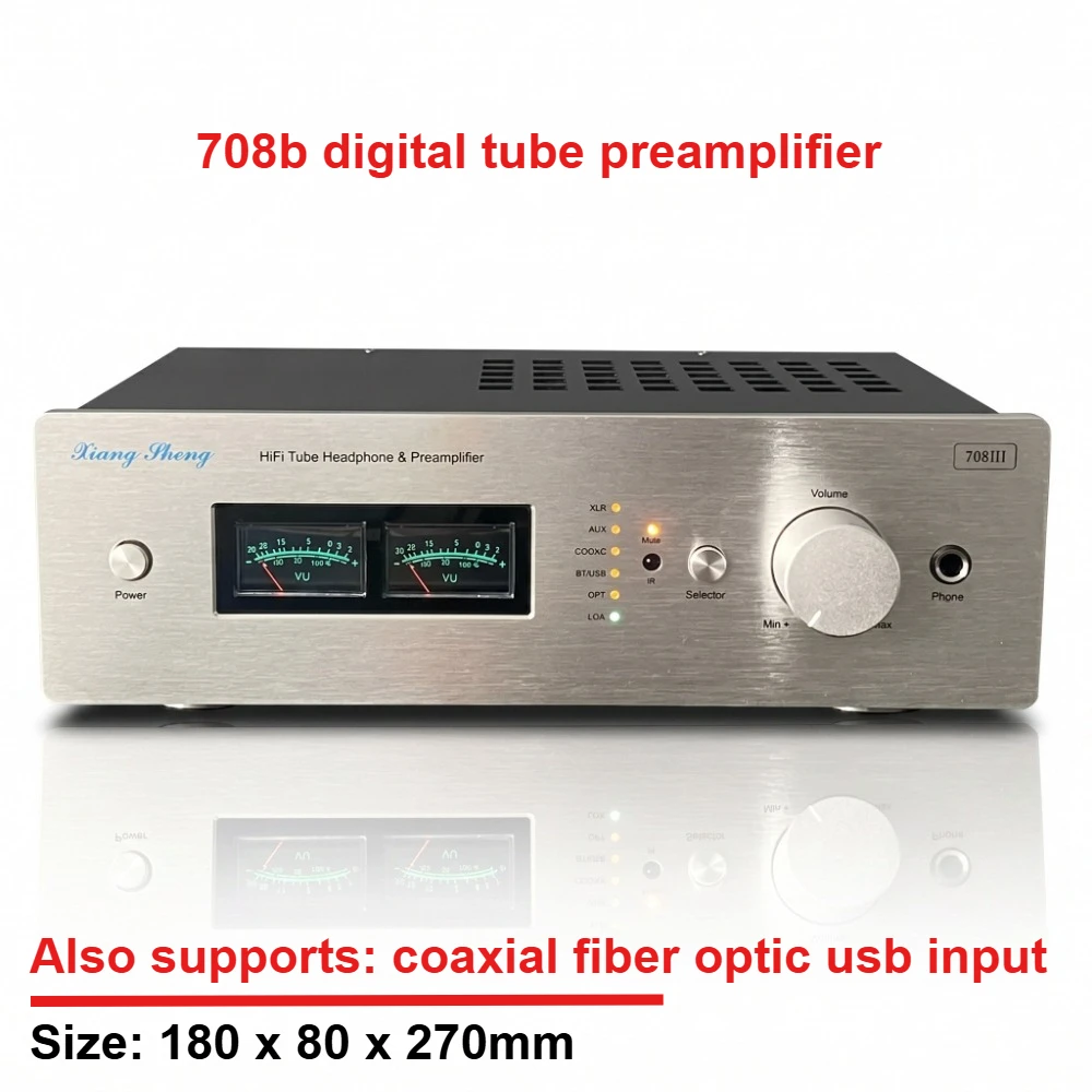 CHUBAN 708B New Tube Preamplifier, Headphone DAC Decoder, with Balanced Input, Optional Bluetooth With remote control