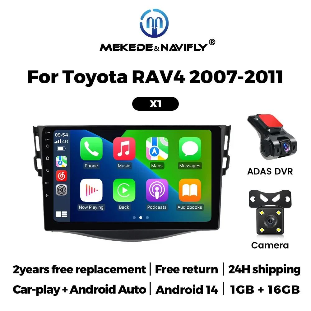 Android 14 Car Radio For Toyota RAV4 RAV 4 XA30 2005 - 2013 Autoradio Multimedia Player Car Intelligent System Wireless CarPlay image 3