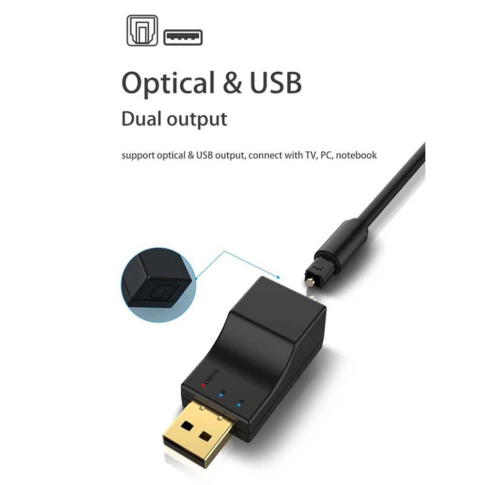 N82R Bluetooth Transmitter + SPDIF 2 In 1 Bluetooth 5.0 Audio Transmitter Low Lantency Optical Wireless Adapter For Switch