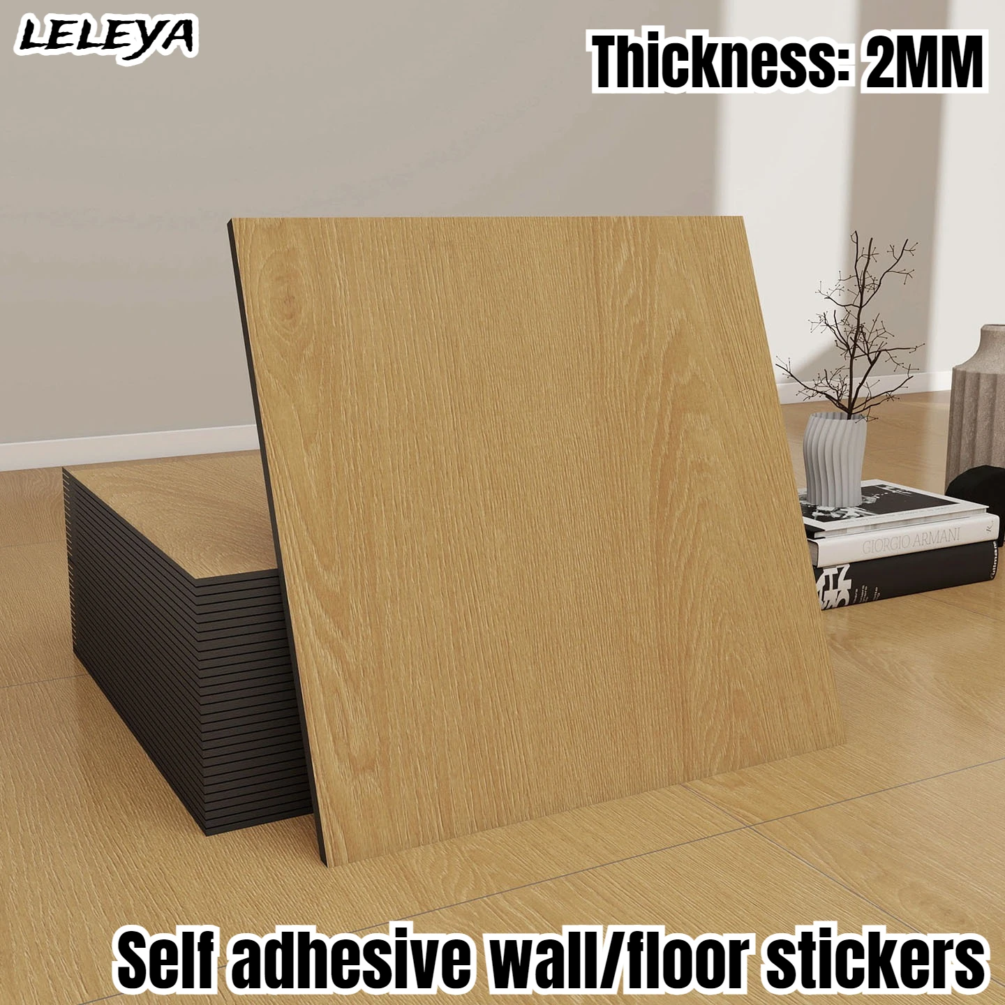 سميكة 2 مللي متر تقشر لاصق الفينيل الخشب الحبوب بلاط الأرضيات ذاتية اللصق مقاوم للماء الأرضيات ملصقات جدار بها بنفسك ديكور المنزل