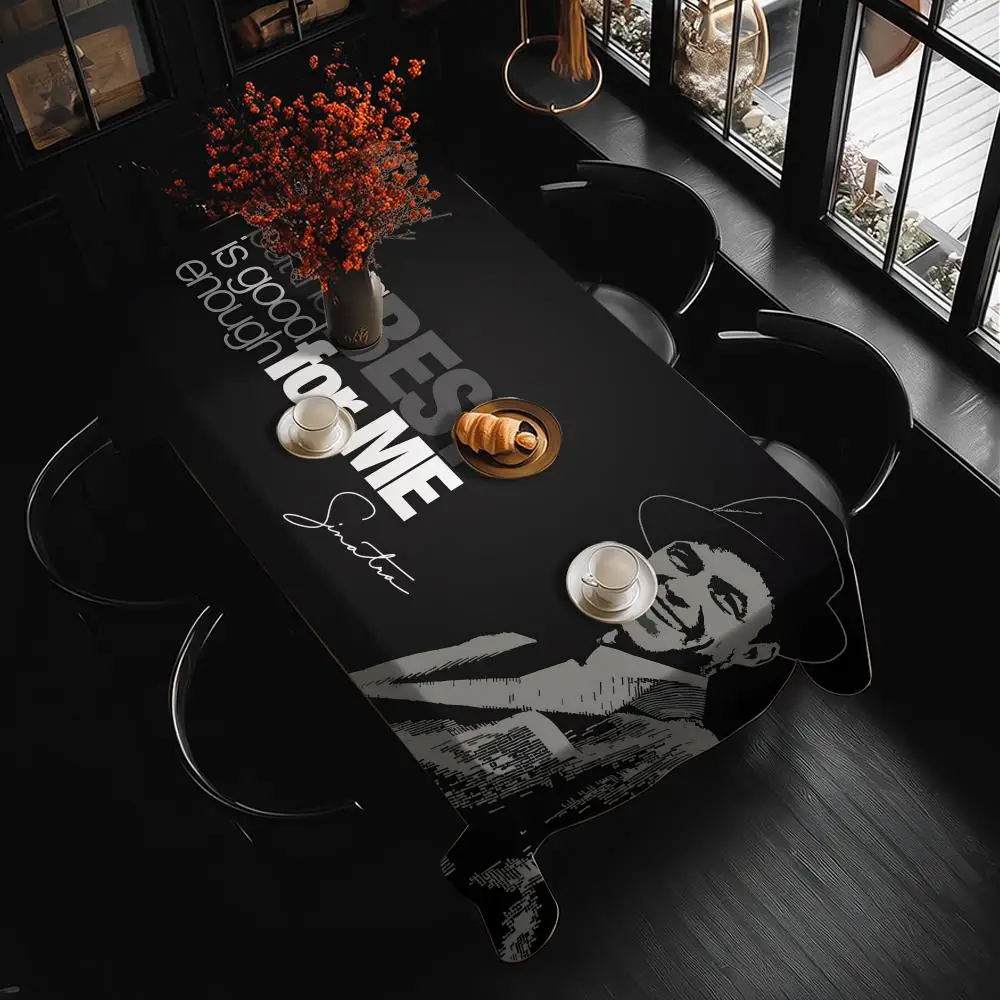 

Скатерть с изображением поп-певца Фрэнка Синатры для дома, вечеринок, пикников, столовой, кухни, настольная, пылезащитная, декоративная