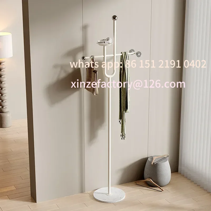 

Customizable winter Home Metal Clothes Rack Living Room Bedroom Clothing Store Hanging Clothes Shelf Floor To Ground Vertical C