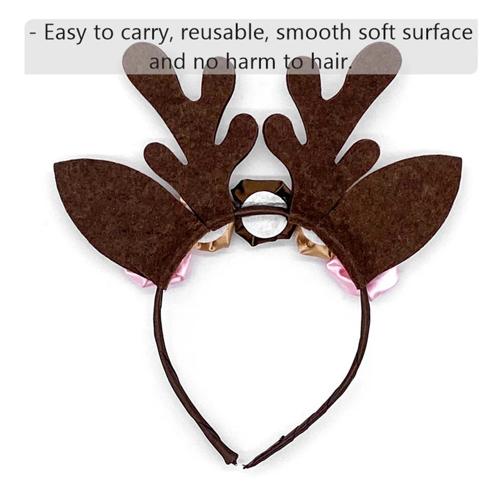 

2 pcs Antler Hairband Christmas Elk Headband Costume Photo Props Reusable Safe Children Party Accessories Hair Tool