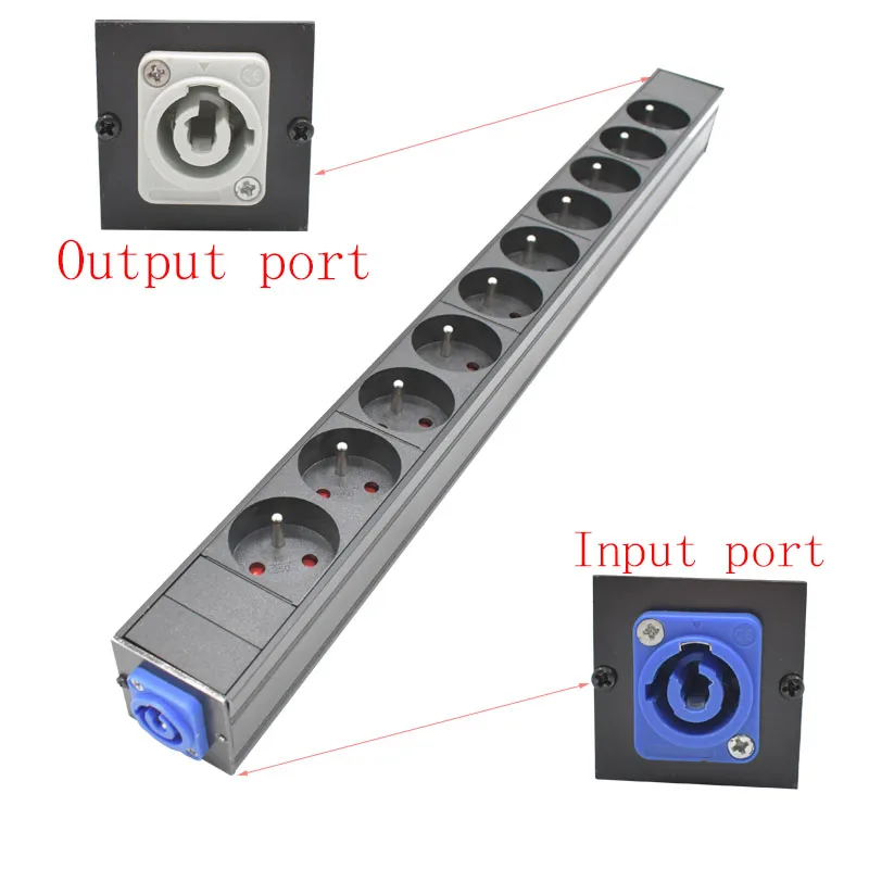 

10 AC statute socket PDU Power Strip network cabinet rack Schuko Powerlink box Power amplifier audio 3P Aviation plug