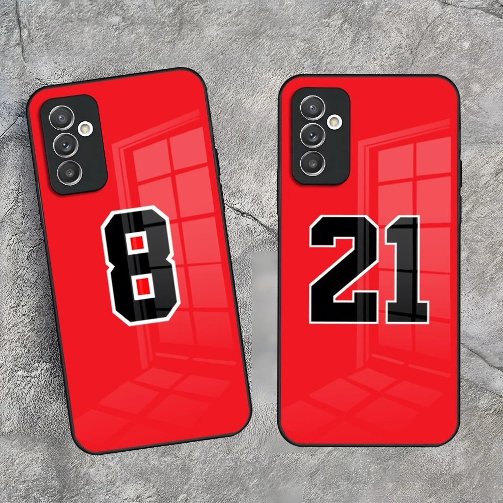 Physical Education Team Basketball Number Phone Case for Samsung A15 A25 A35 A55 A14 A24 A34 A54 A13 A23 A33 A53 A12 A22 A32 A52