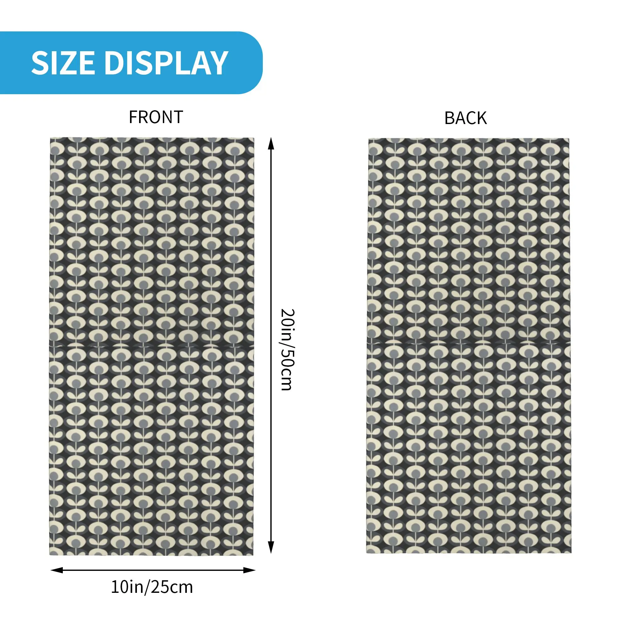 Orla Kiely Floral Bandana Winter Neck Warmer Men Windproof Wrap Face Scarf for Ski Scandinavian Geometric Gaiter Headband