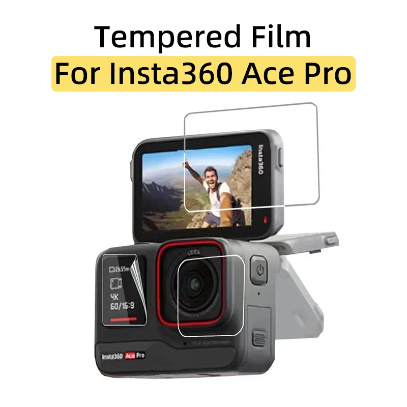 Película de vidrio templado para lente de cámara deportiva Insta360 Ace Pro, película protectora antiarañazos a prueba de polvo, juegos de accesorios