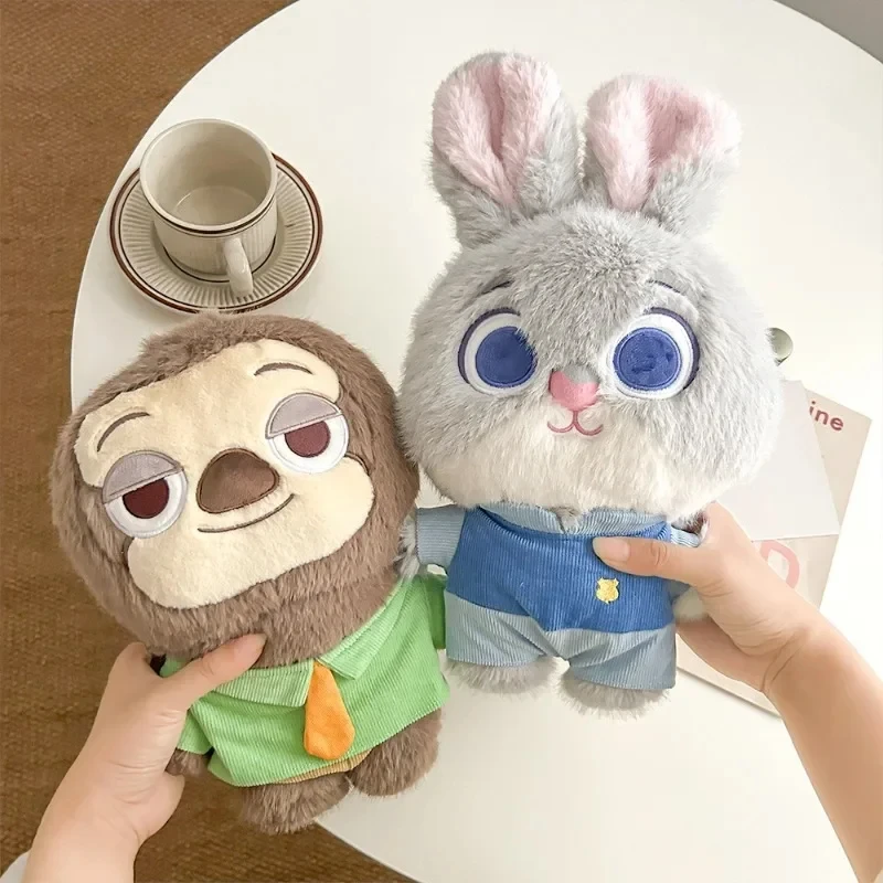 Disney Zootopia-muñeco de peluche de Nick Judy Sloth, muñeco de dibujos animados, bonito Anime, adornos decorativos, juguetes para niños, regalos de cumpleaños y Navidad