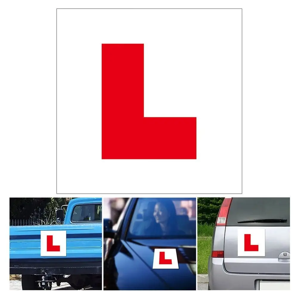 

Automobiles Car Styling Red Vehicle Stickers Car L Plate Car Stickers Car Learner Sign New Drivers Stickers Magnetic L Plates