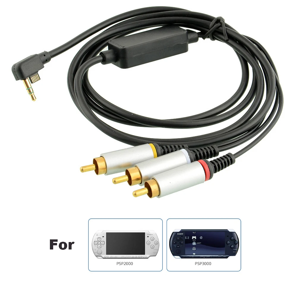 3m AV كابل RCA لسوني PSP 2000 3000 لعبة وحدة التحكم اتصال التلفزيون Ypbpr سلك كابل 3RCA 5RCA محول القابس تمديد الحبل