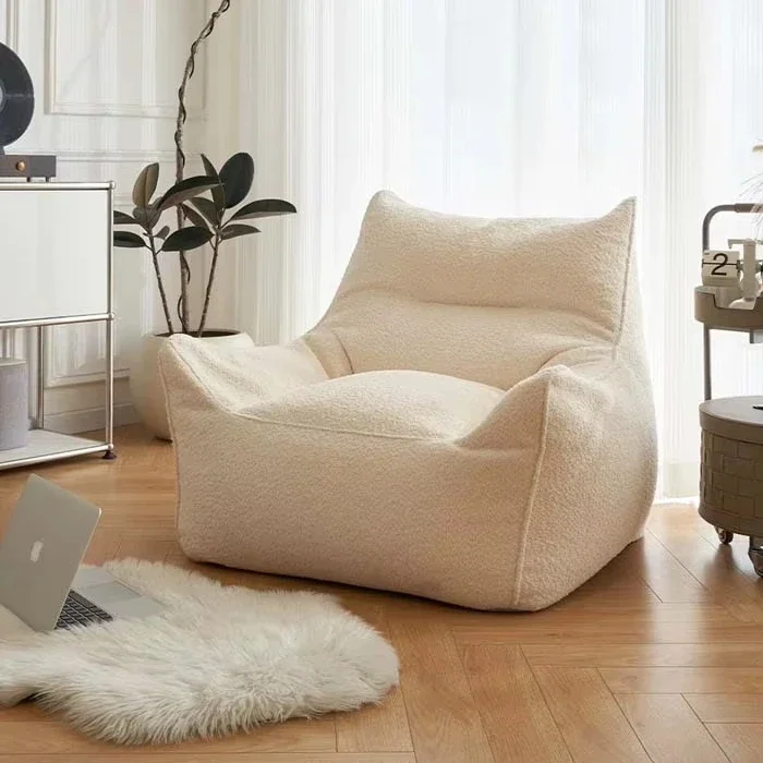 Single sofa fabric living room bedroom study balcony lazy sofa small apartment can lie down and sleep network red sofa