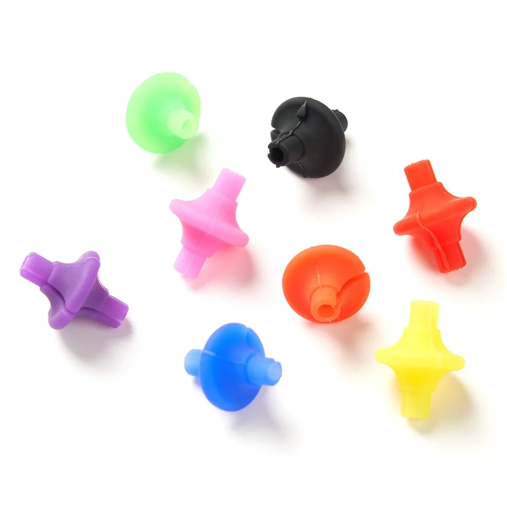1 Set Bow String Kisser Slotted Button 14x9mm Bow Lip Beads Archery Accessories Clips with Copper Anchor for String Installs