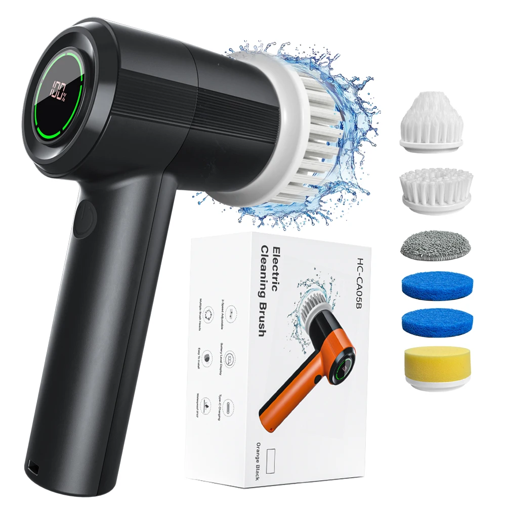 Electric Cleaning Brush Cordless Electric Spin Scrubber Kitchen Gadget Cleaning Products 2600mAh Electric Scrubber