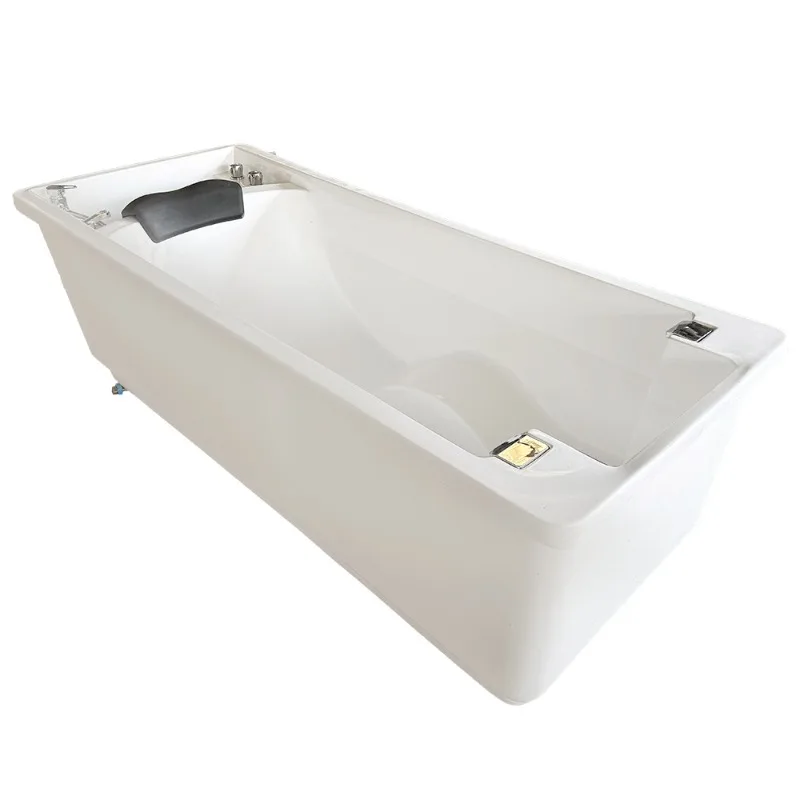Integrated Multi-functional Shampoo Massage Bath Tub Acrylic Foldable Head Therapy Soft Rub Back SPA Bath Tub
