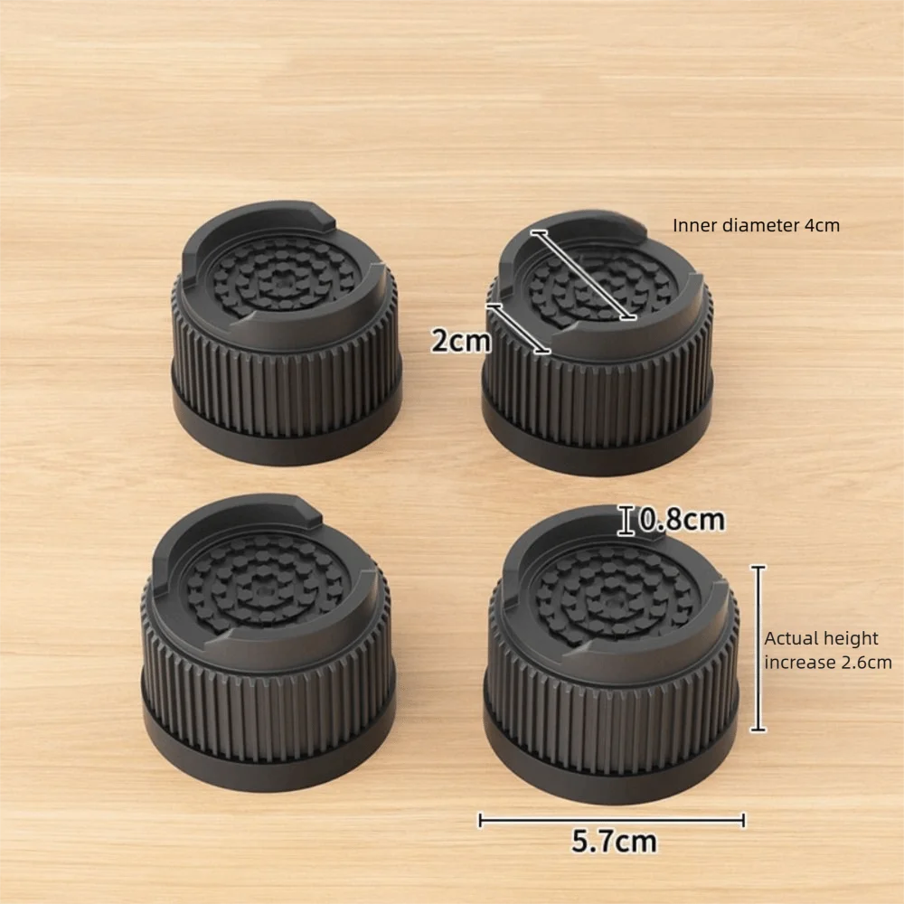 Professional Heavy-Duty Furniture Foot Pad Non-slip Square Bed Lifts Risers Round Adjustable Bed Lifter Refrigerator view 2