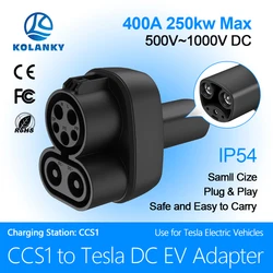 Kolanky CCS1 a Tesla nuovo modello adattatore per caricabatterie EV 250A DC connettore di ricarica per veicoli elettrici per ricarica rapida modello 3/Y/S/X