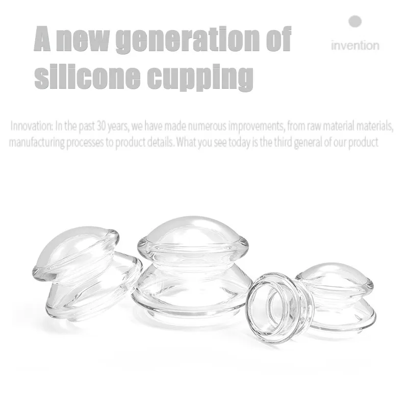 Silicone Vacuum Cupping Set Massage Body Cups Back Gua Sha Ventosas Suction Cup Anti-Cellulite Skin Lift Physiotherapy Jars