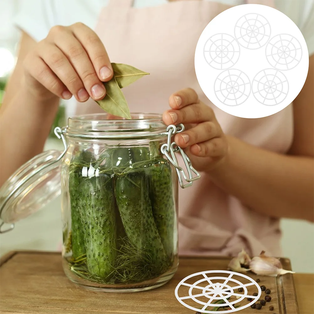 

10Pcs Pickled Vegetable Press Mesh Weight Downward Pressure for Home Sauerkraut Pickling Brewing Tool Set