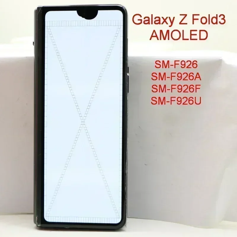 100% AMOLED Z Fold 3 Display for Samsung Galaxy Z Fold 3 5G F9260 F926B/U Oute LCD Display Touch Screen Assembly with Defect