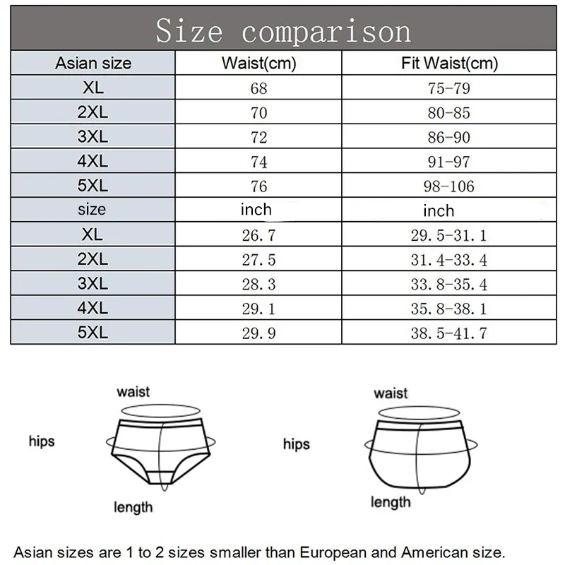 Plus Size XL-5XL Sexy Briefs Underwear for Men 100% Cotton Panties Male Shorts Underpants Breathable Lingerie High Quality