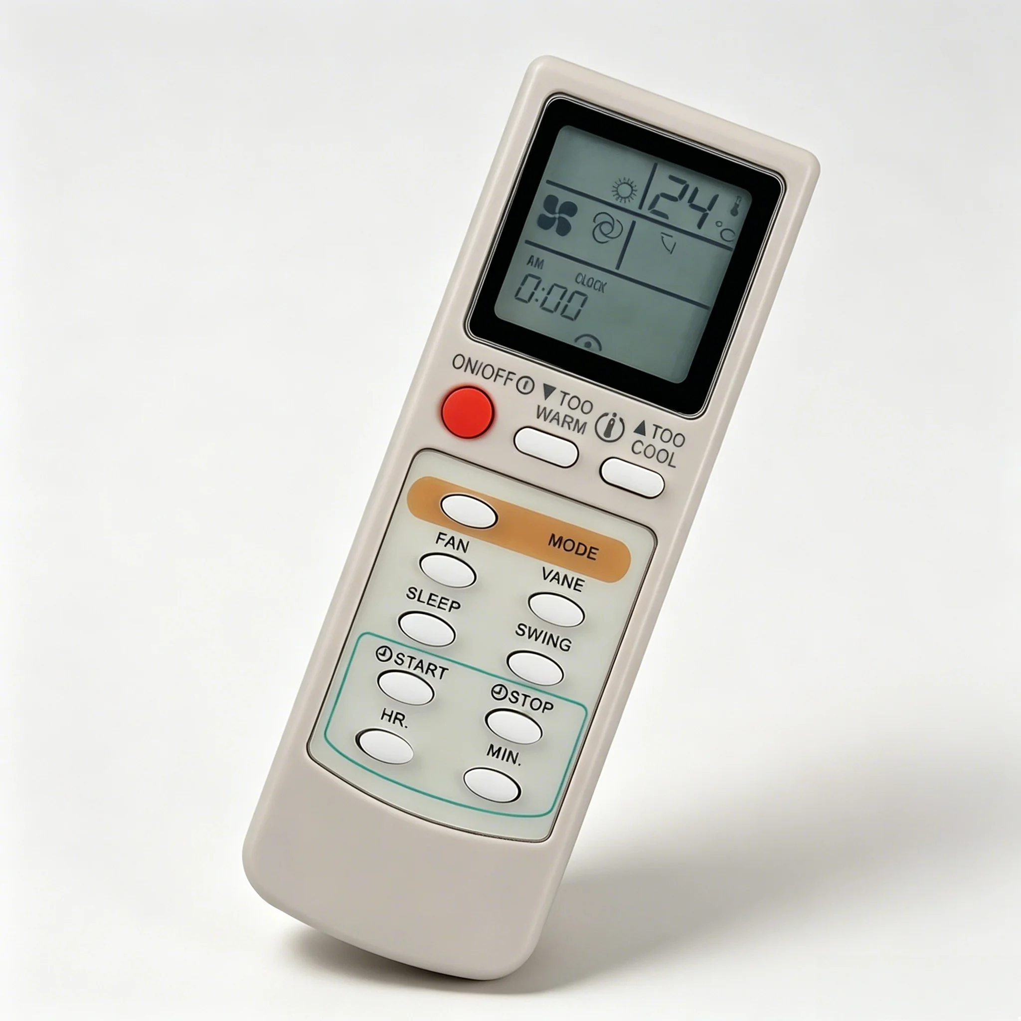 With English Labeled Buttons Aircon Remote, compatible with Mitsubishi specific models, durable for long indoor use