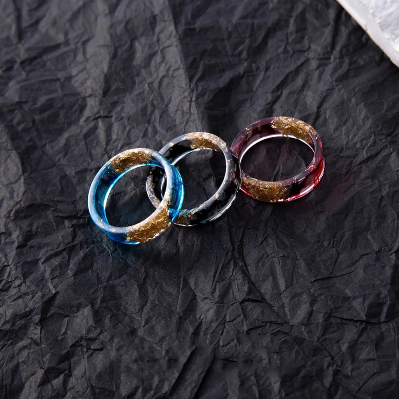 

Retro Gold Foil Dye Ink Color Ring for Men and Women Same Style Special-Interest Design High-Grade Fashion Temperament Couple's