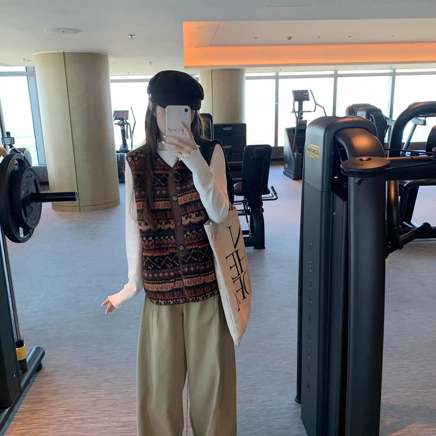 Diseño artístico vintage Casual en capas 2025 Otoño Invierno Nuevo chaleco en capas Bloque de color