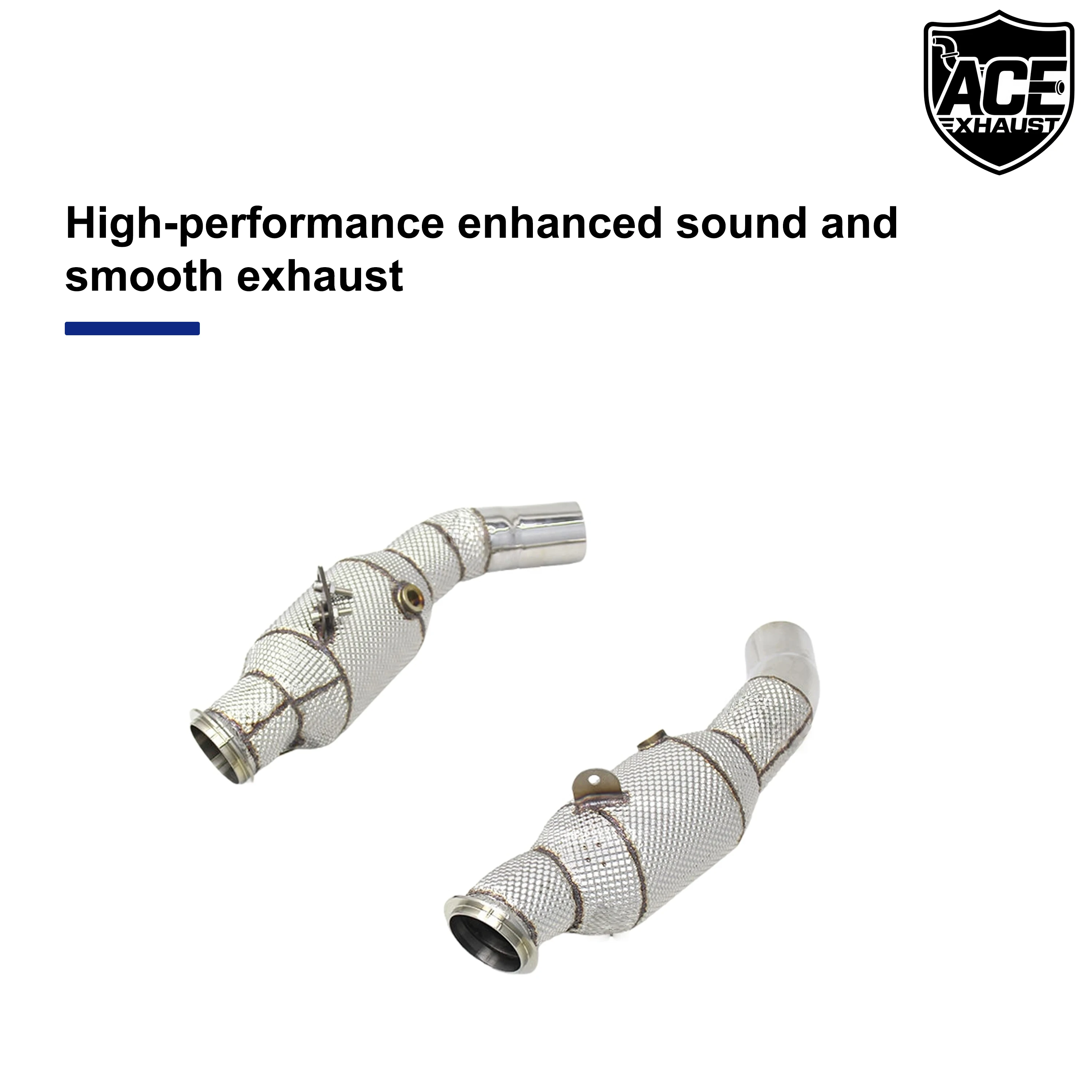 ACE Performance Auspuffanlage Edelstahl-Downpipe für Alfa Romeo Giulia Stelvio 2.9T Auspuffkrümmer mit Hitzeschutzrohr – Detail 8