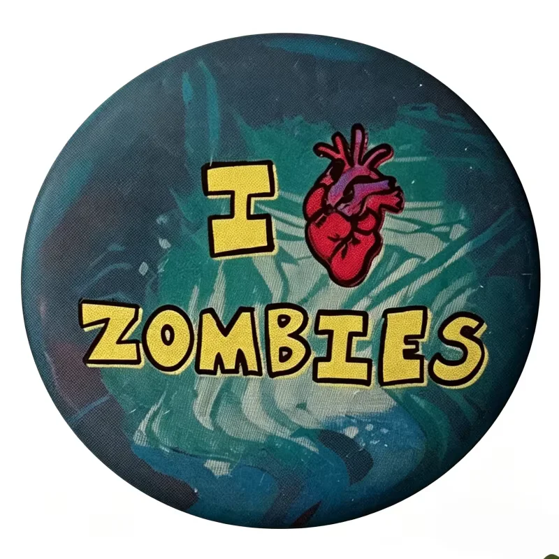 2Pcs/Set I Heart Vampires&Zombies 2.25
