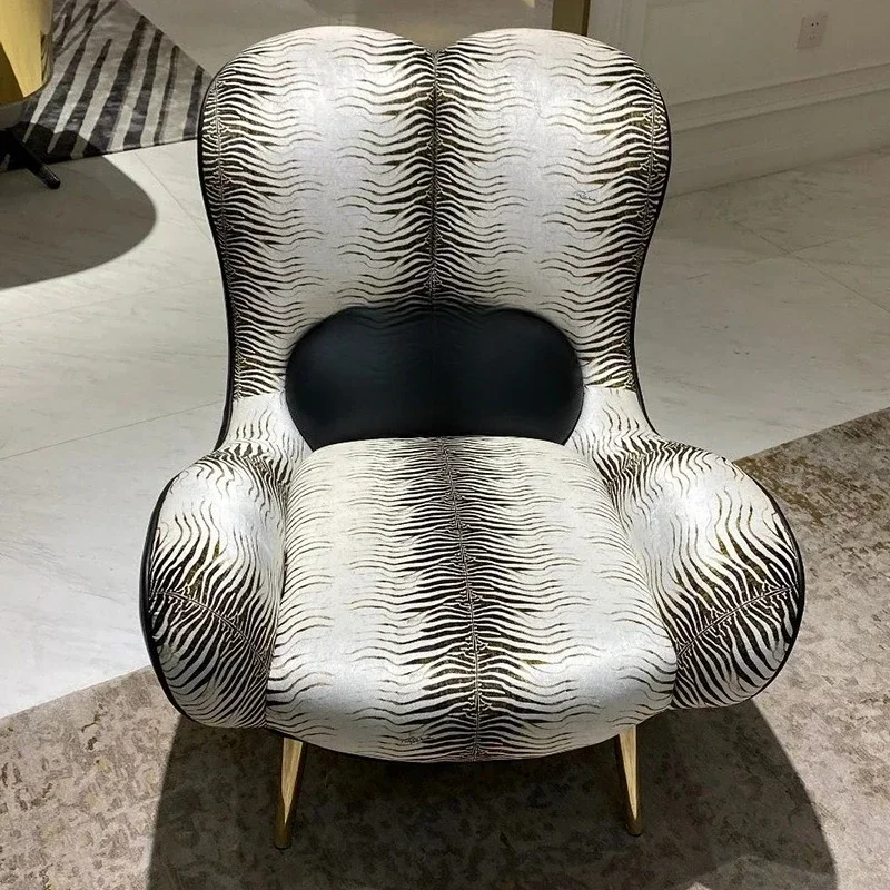 Stainless steel artistic single sofa chair