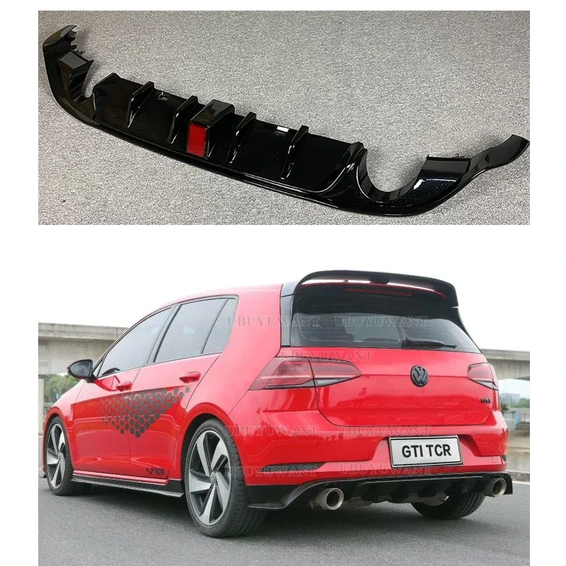 For Volkswagen Golf 7.5 GTI MK7.5 GTI TCR Car Rear Bumper Diffuser Rear Side Splitter Spoiler Lip for MK7.5 Golf 7.5 Standard